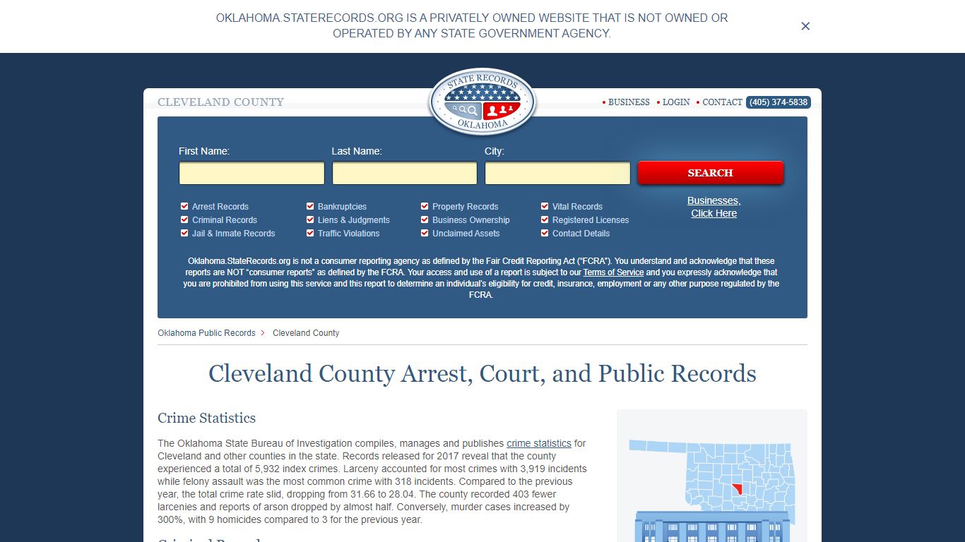 Cleveland County Arrest, Court, and Public Records